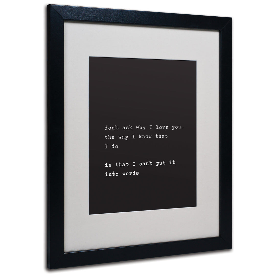 Megan Romo Why I Love You Black Wooden Framed Art 18 x 22 Inches Image 1