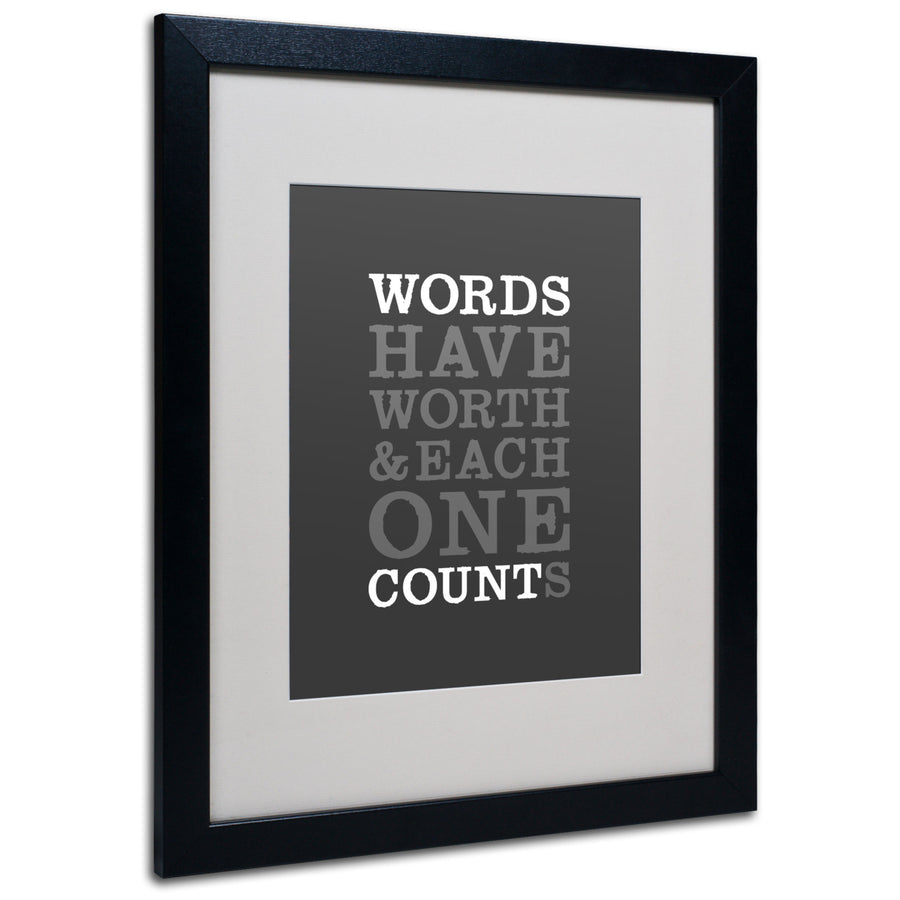 Megan Romo Words Worth Black Wooden Framed Art 18 x 22 Inches Image 1
