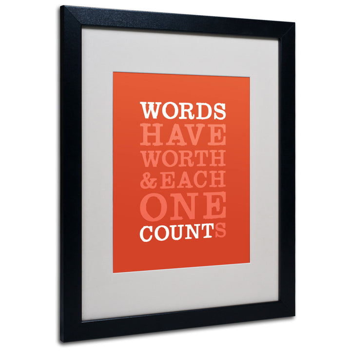 Megan Romo Words Worth II Black Wooden Framed Art 18 x 22 Inches Image 1