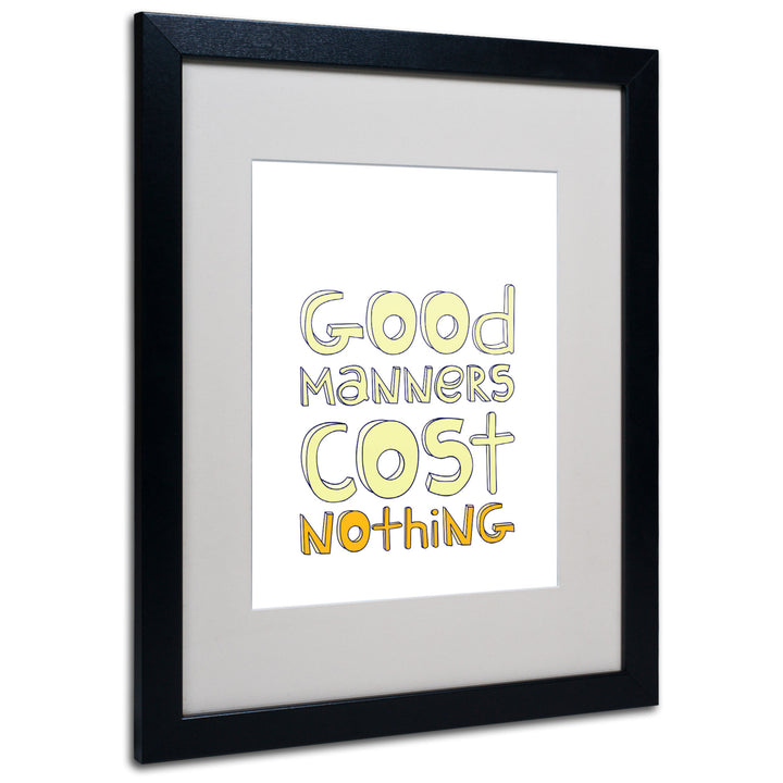 Megan Romo Good Manners II Black Wooden Framed Art 18 x 22 Inches Image 1