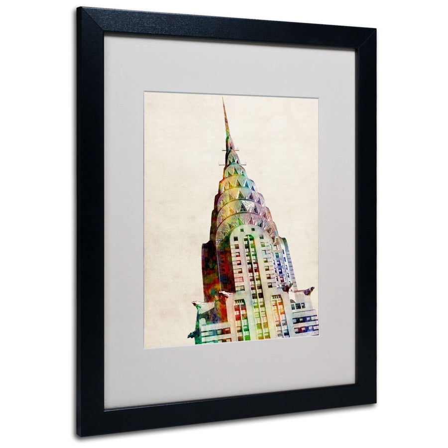 Michael Tompsett Chrysler Building Black Wooden Framed Art 18 x 22 Inches Image 1