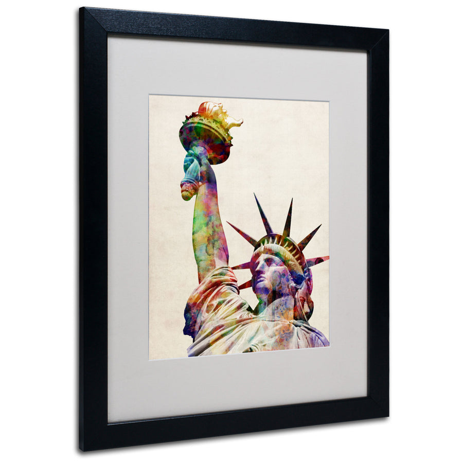 Michael Tompsett Statue of Liberty Black Wooden Framed Art 18 x 22 Inches Image 1