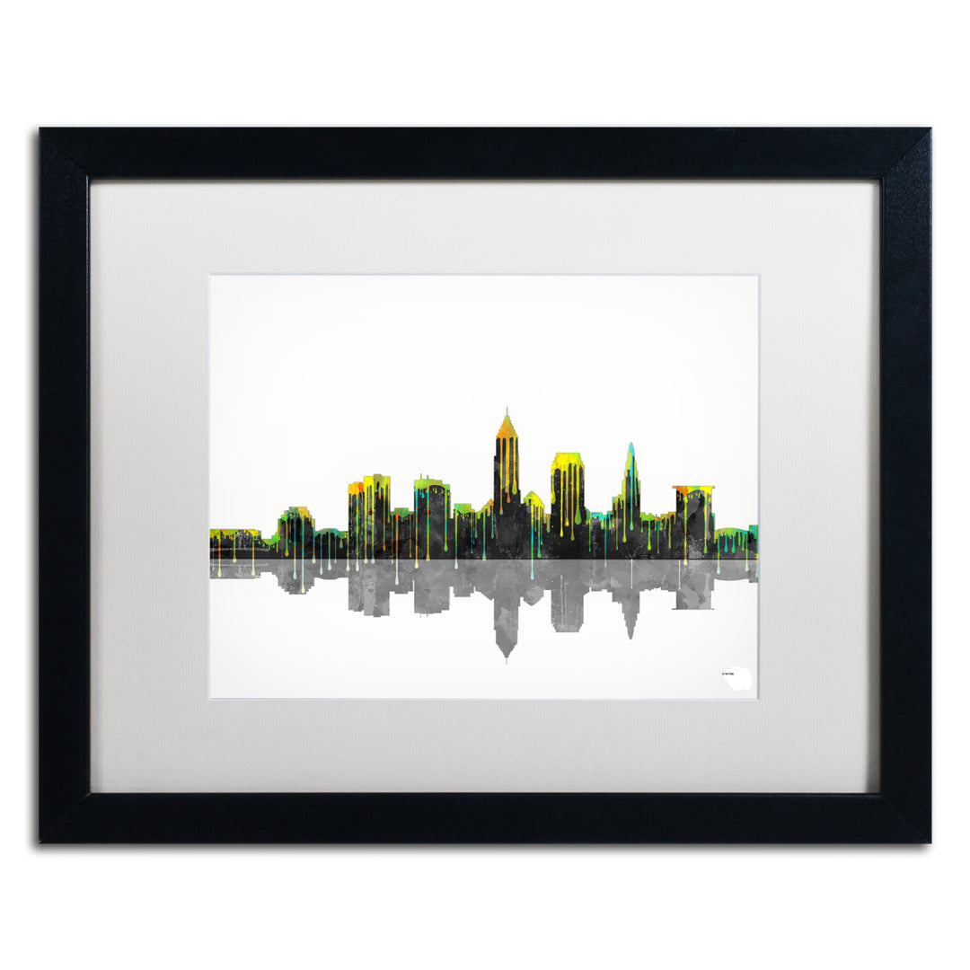 Marlene Watson Cleveland Ohio Skyline Black Wooden Framed Art 18 x 22 Inches Image 1