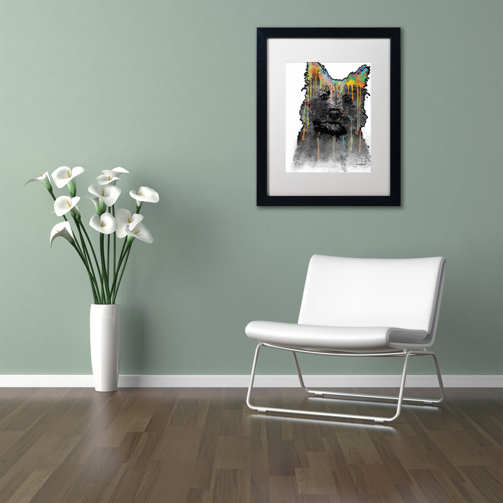 Marlene Watson Cairn Terrier Black Wooden Framed Art 18 x 22 Inches Image 2