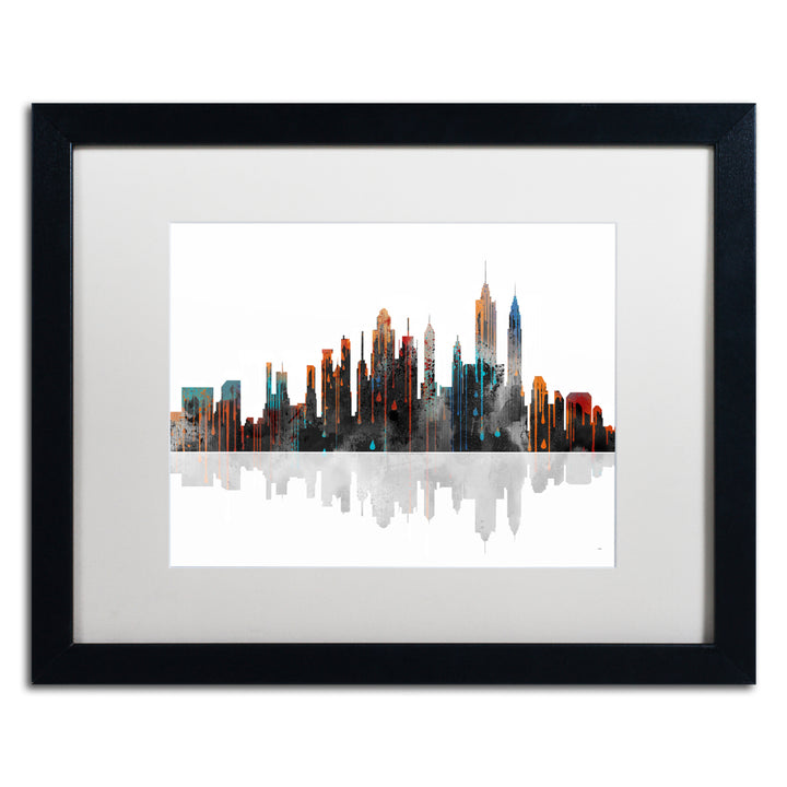 Marlene Watson York York Skyline Black Wooden Framed Art 18 x 22 Inches Image 1