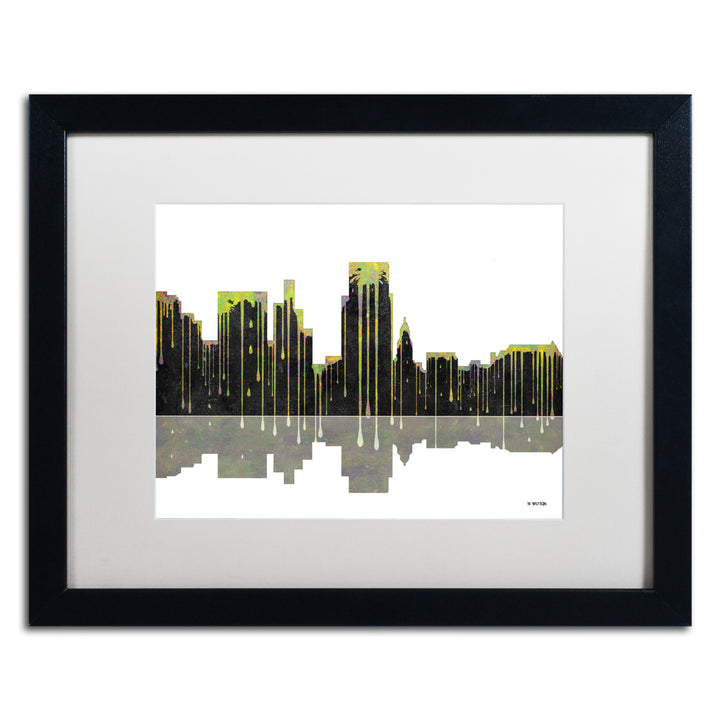 Marlene Watson Boise Idaho Skyline II Black Wooden Framed Art 18 x 22 Inches Image 1