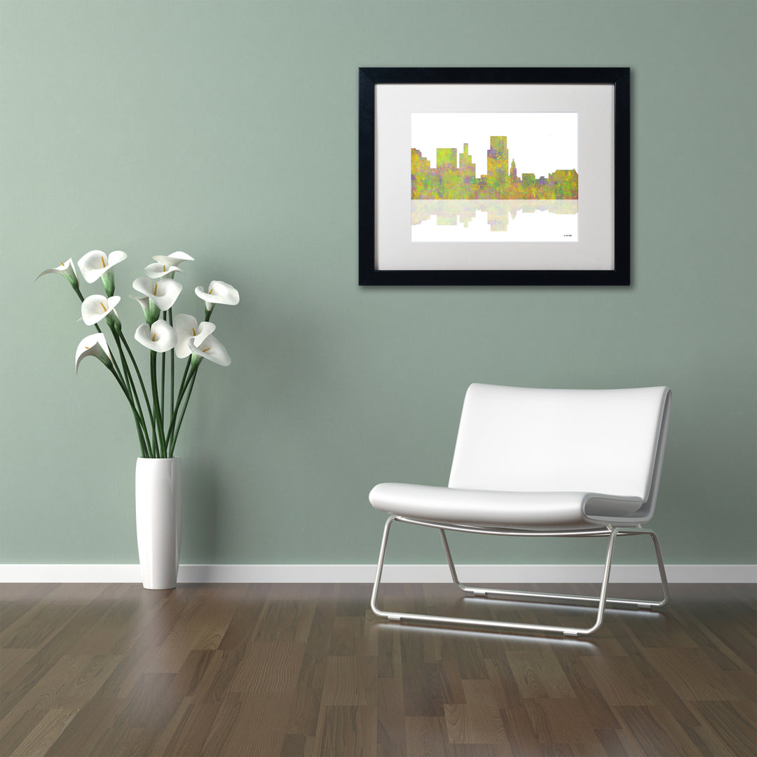 Marlene Watson Boise Idaho Skyline Black Wooden Framed Art 18 x 22 Inches Image 2