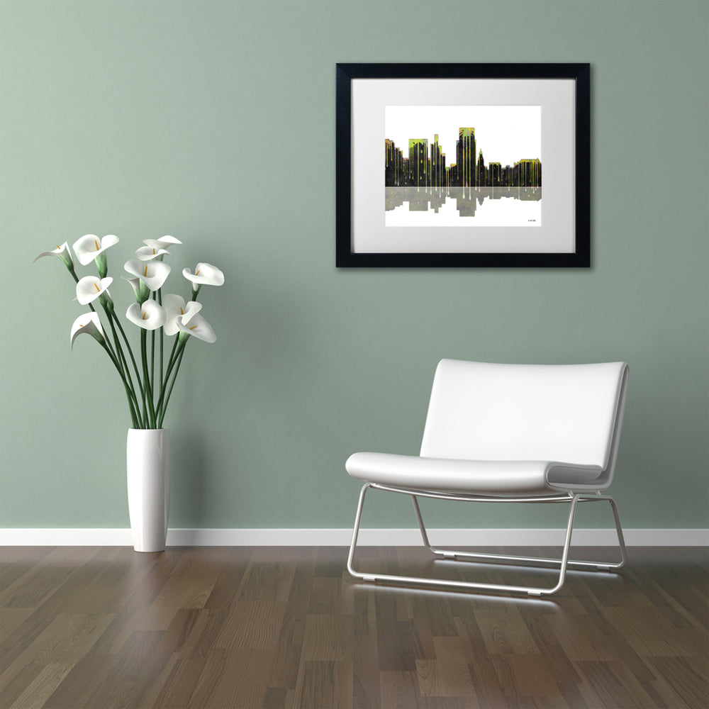 Marlene Watson Boise Idaho Skyline II Black Wooden Framed Art 18 x 22 Inches Image 2