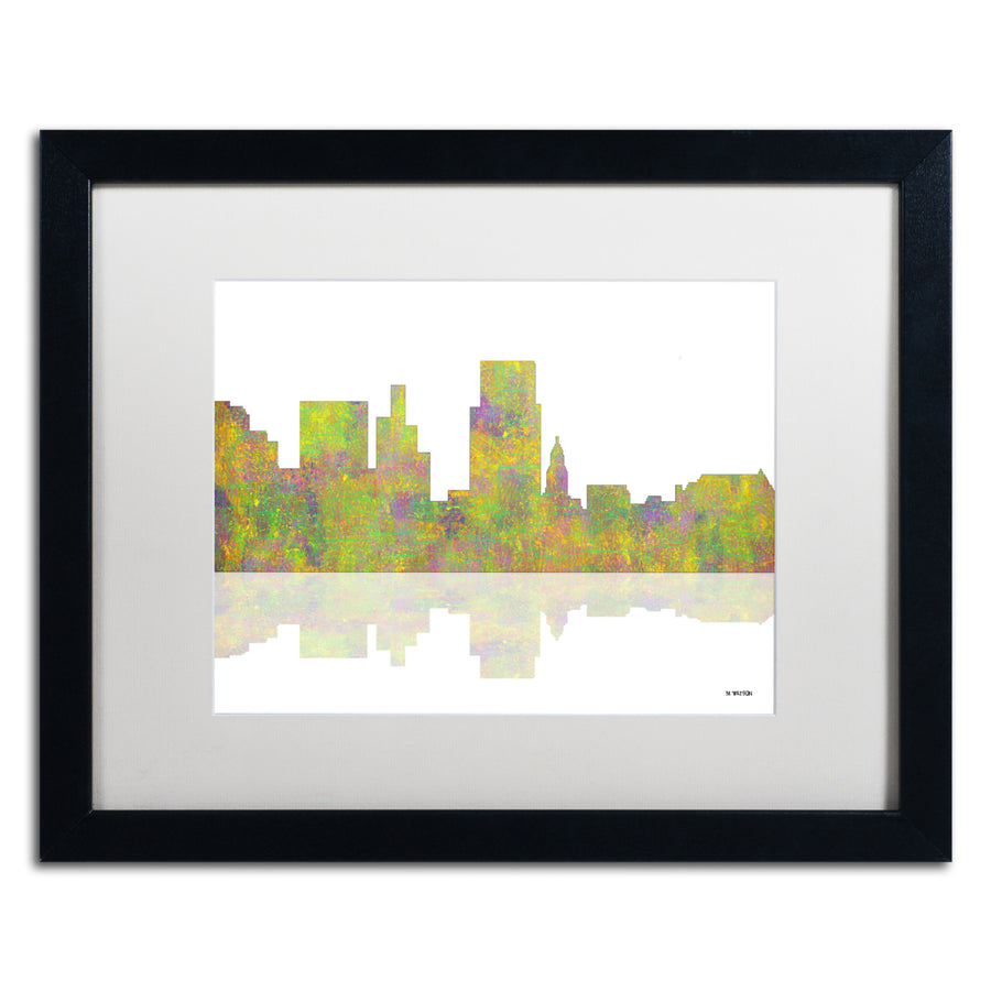 Marlene Watson Boise Idaho Skyline III Black Wooden Framed Art 18 x 22 Inches Image 1