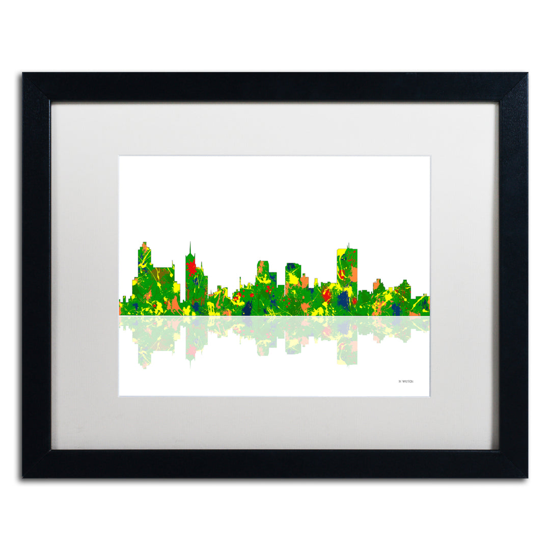 Marlene Watson Memphis Tennessee Skyline Black Wooden Framed Art 18 x 22 Inches Image 1