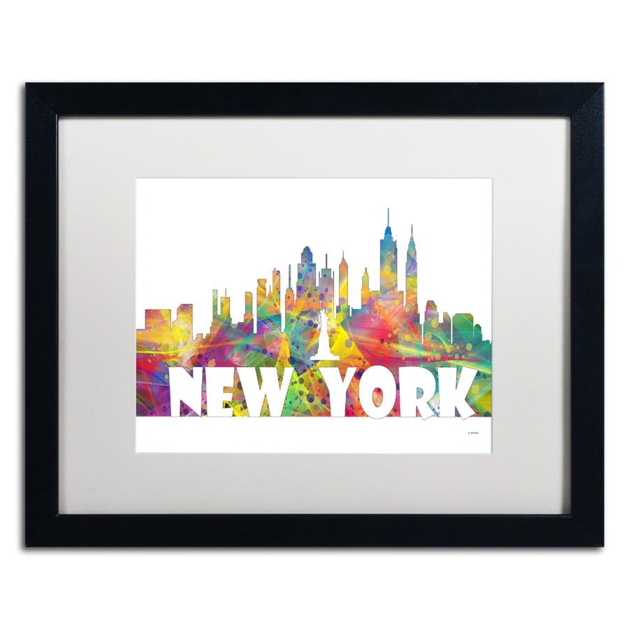 Marlene Watson York York Skyline Mclr-2 Black Wooden Framed Art 18 x 22 Inches Image 1