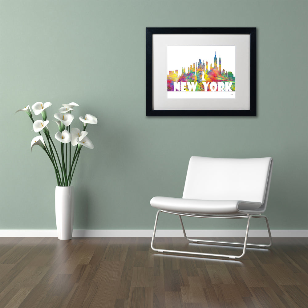 Marlene Watson York York Skyline Mclr-2 Black Wooden Framed Art 18 x 22 Inches Image 2