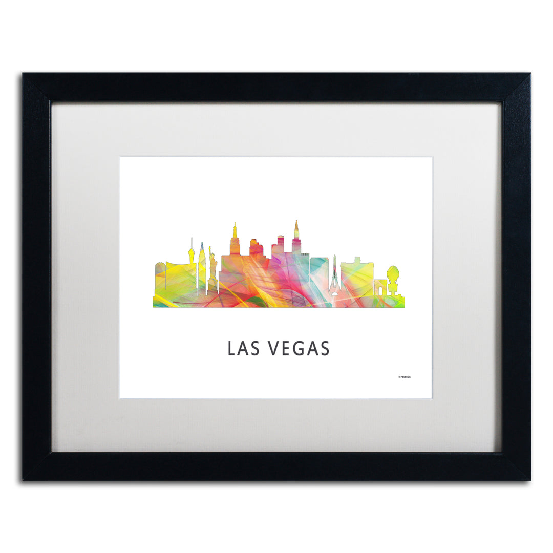 Marlene Watson Las Vegas Nevada Skyline 2 WB-1 Black Wooden Framed Art 18 x 22 Inches Image 1