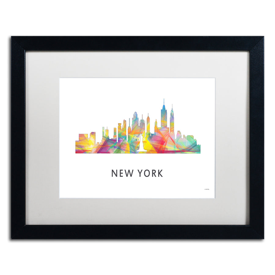 Marlene Watson York York Skyline WB-1 Black Wooden Framed Art 18 x 22 Inches Image 1