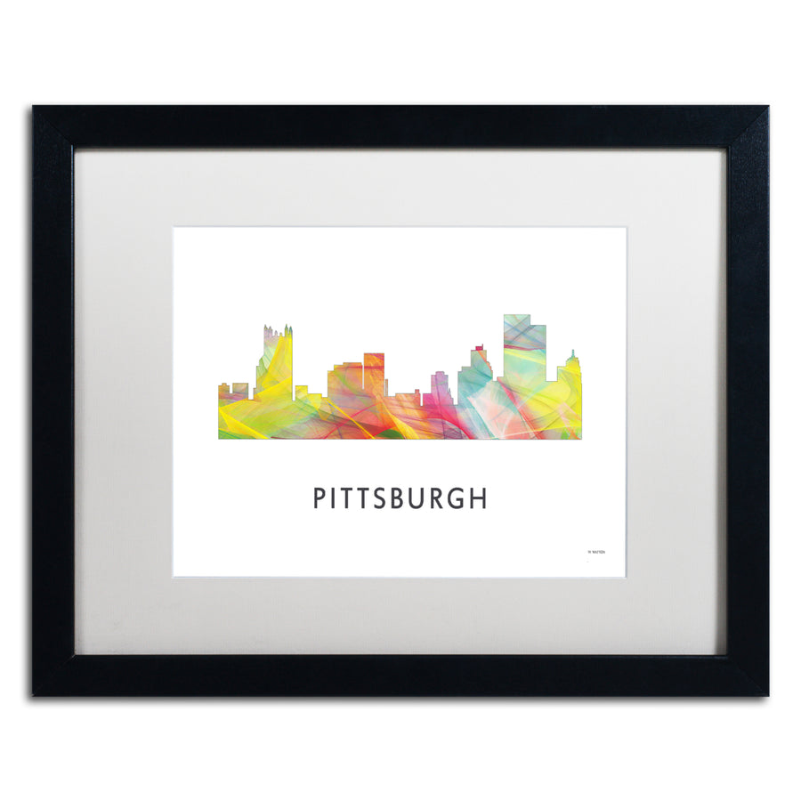 Marlene Watson Pittsburgh Pennsylvania WB-1 Black Wooden Framed Art 18 x 22 Inches Image 1