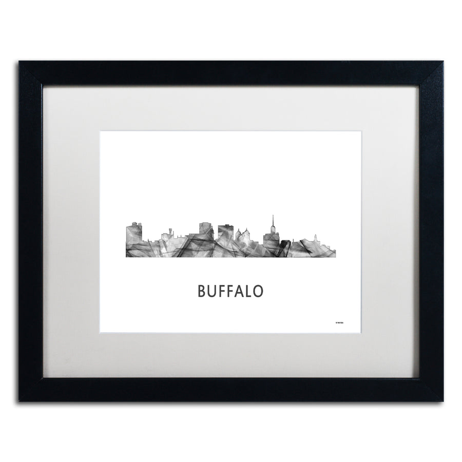 Marlene Watson Buffalo York Skyline WB-BW Black Wooden Framed Art 18 x 22 Inches Image 1