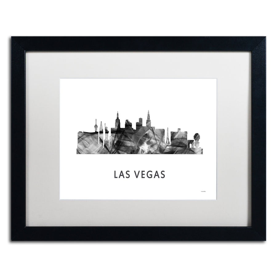 Marlene Watson Las Vegas Nevada Skyline 2 WB-BW Black Wooden Framed Art 18 x 22 Inches Image 1