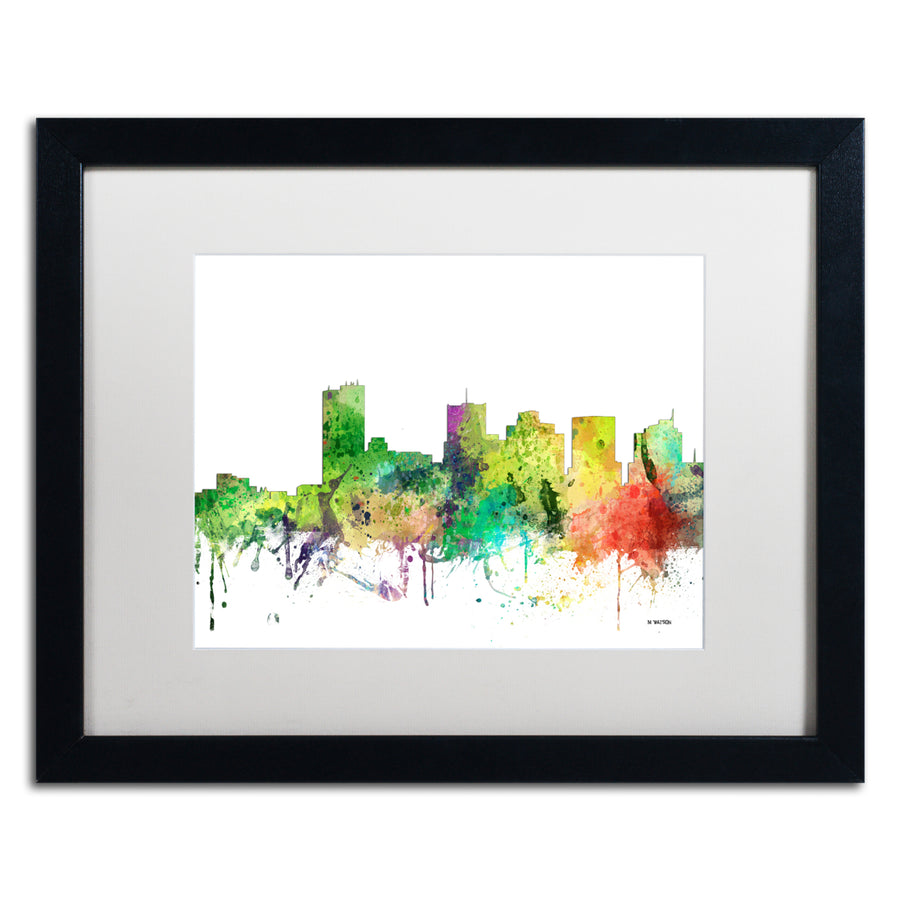 Marlene Watson Phoenix Arizona Skyline SP Black Wooden Framed Art 18 x 22 Inches Image 1