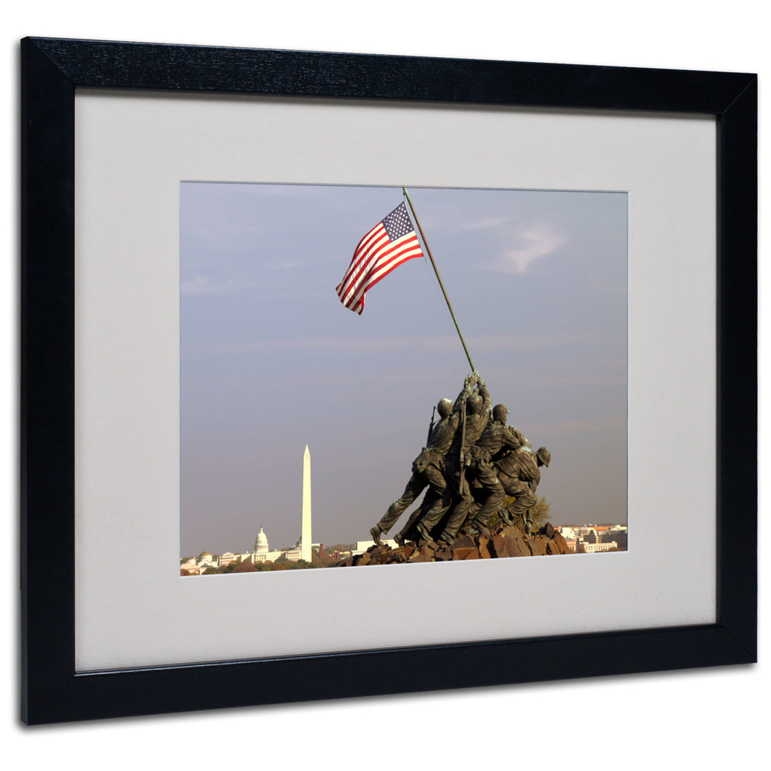 CATeyes Marine Corps Memorial Black Wooden Framed Art 18 x 22 Inches Image 1