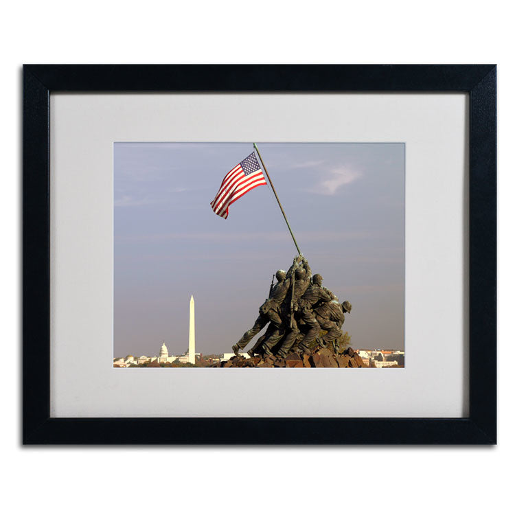 CATeyes Marine Corps Memorial Black Wooden Framed Art 18 x 22 Inches Image 2