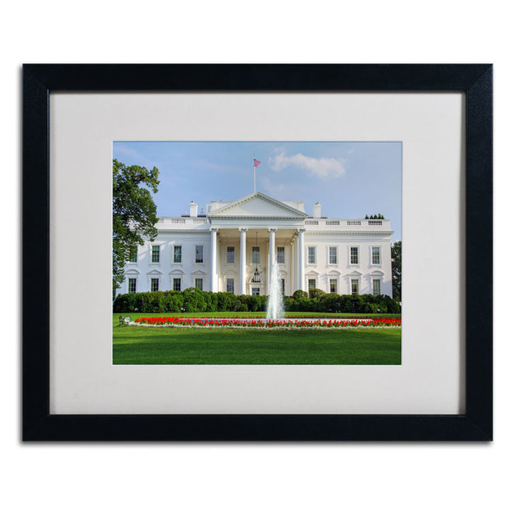 CATeyes White House Black Wooden Framed Art 18 x 22 Inches Image 2