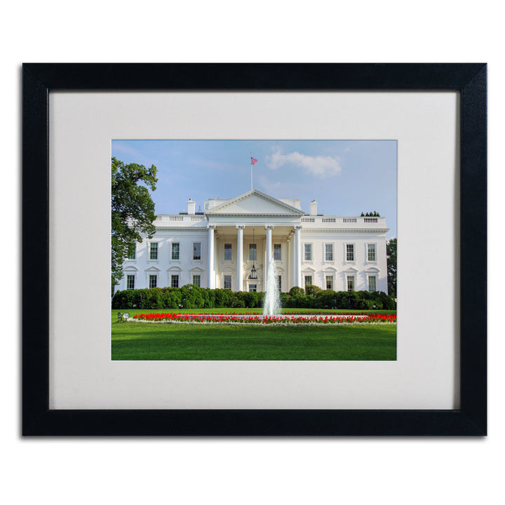 CATeyes White House Black Wooden Framed Art 18 x 22 Inches Image 3