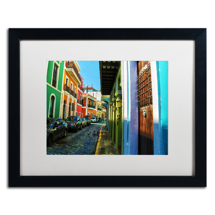 CATeyes Old San Juan 11 Black Wooden Framed Art 18 x 22 Inches Image 1