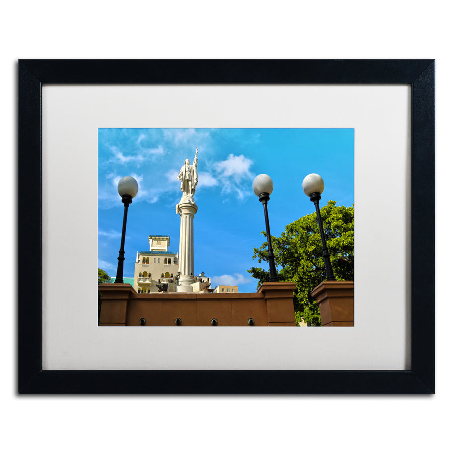 CATeyes Plaza Colon San Juan Black Wooden Framed Art 18 x 22 Inches Image 1