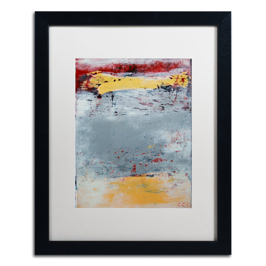 Nicole Dietz The Gray Yellow and Red One Black Wooden Framed Art 18 x 22 Inches Image 1
