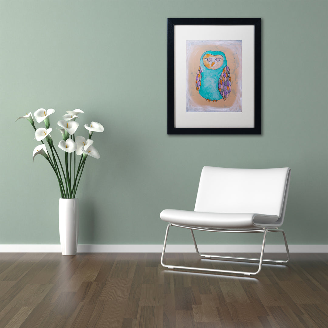 Nicole Dietz Owl II Black Wooden Framed Art 18 x 22 Inches Image 2