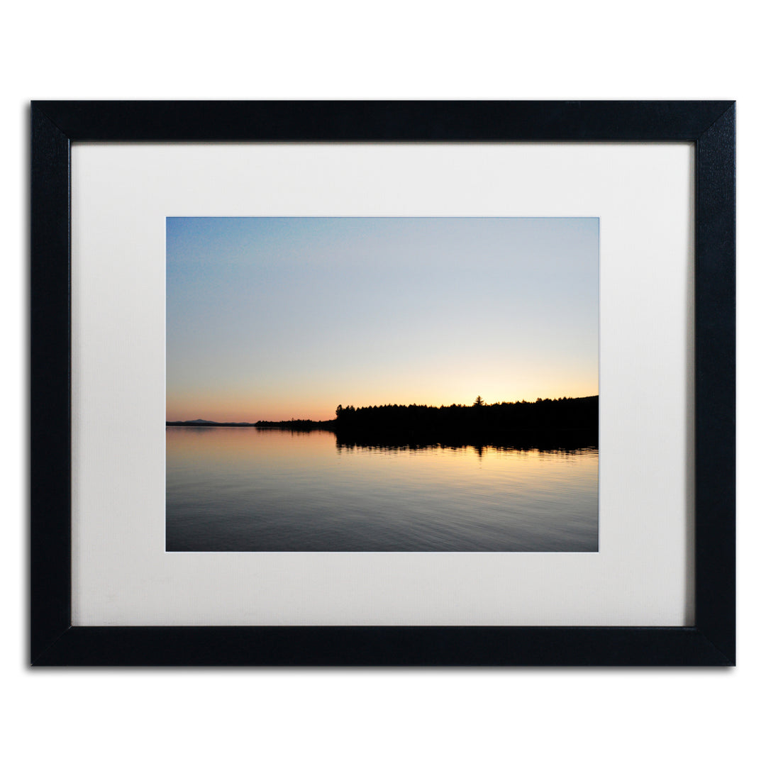 Nicole Dietz Moosehead Lake Sunset Black Wooden Framed Art 18 x 22 Inches Image 1