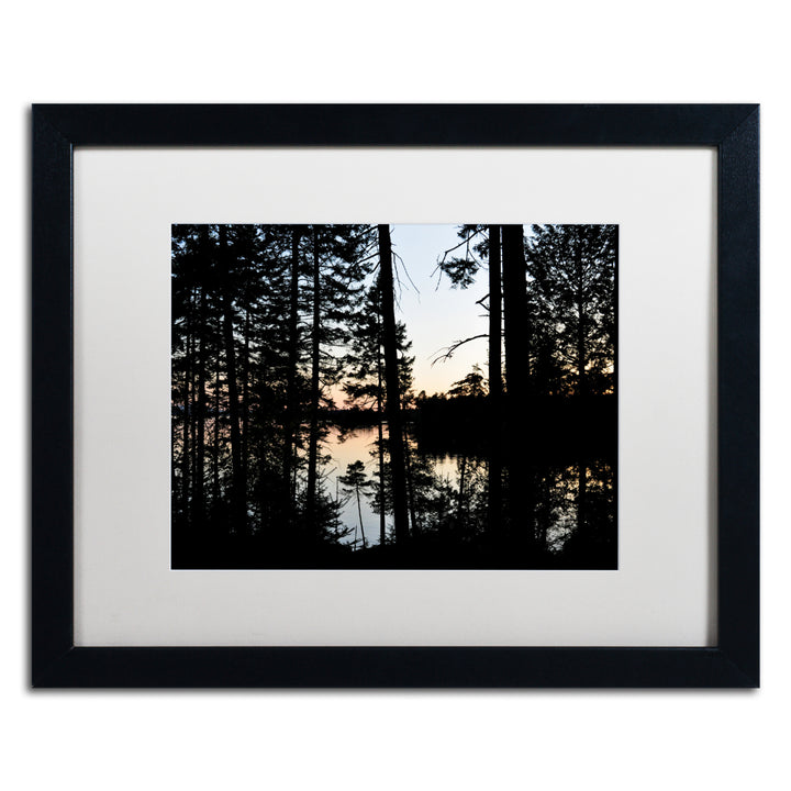 Nicole Dietz Sunset Through the Trees Black Wooden Framed Art 18 x 22 Inches Image 1