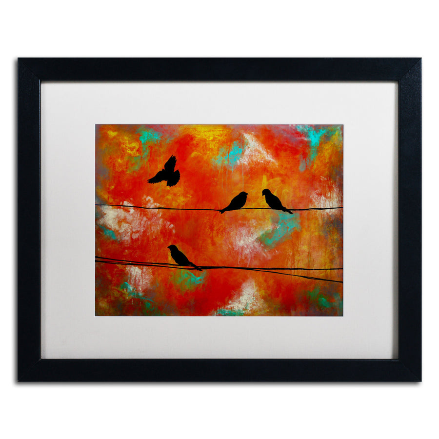 Nicole Dietz Birds of Flight Black Wooden Framed Art 18 x 22 Inches Image 1