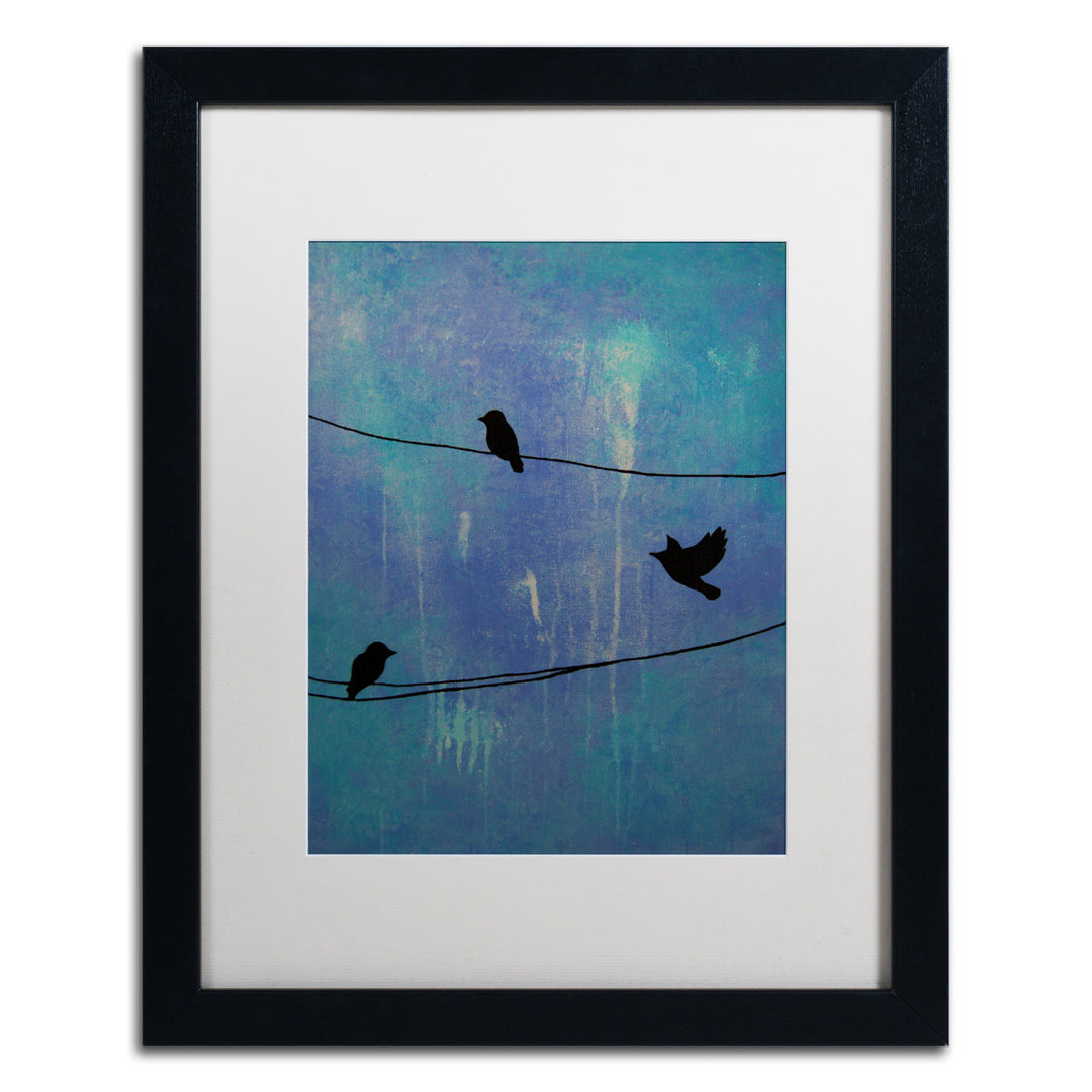 Nicole Dietz Birds Arrival Black Wooden Framed Art 18 x 22 Inches Image 1