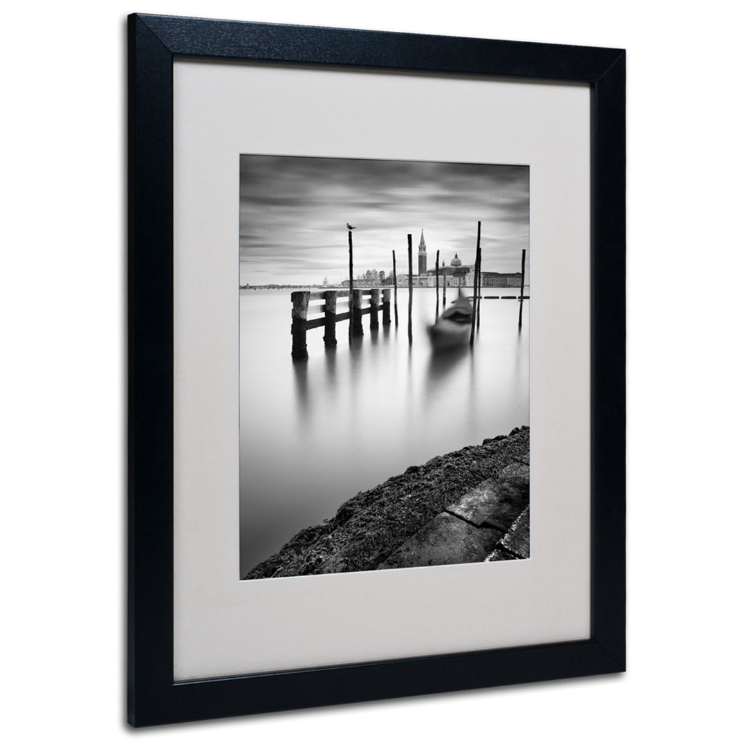 Nina Papiorek Venice Canal Grande Black Wooden Framed Art 18 x 22 Inches Image 1