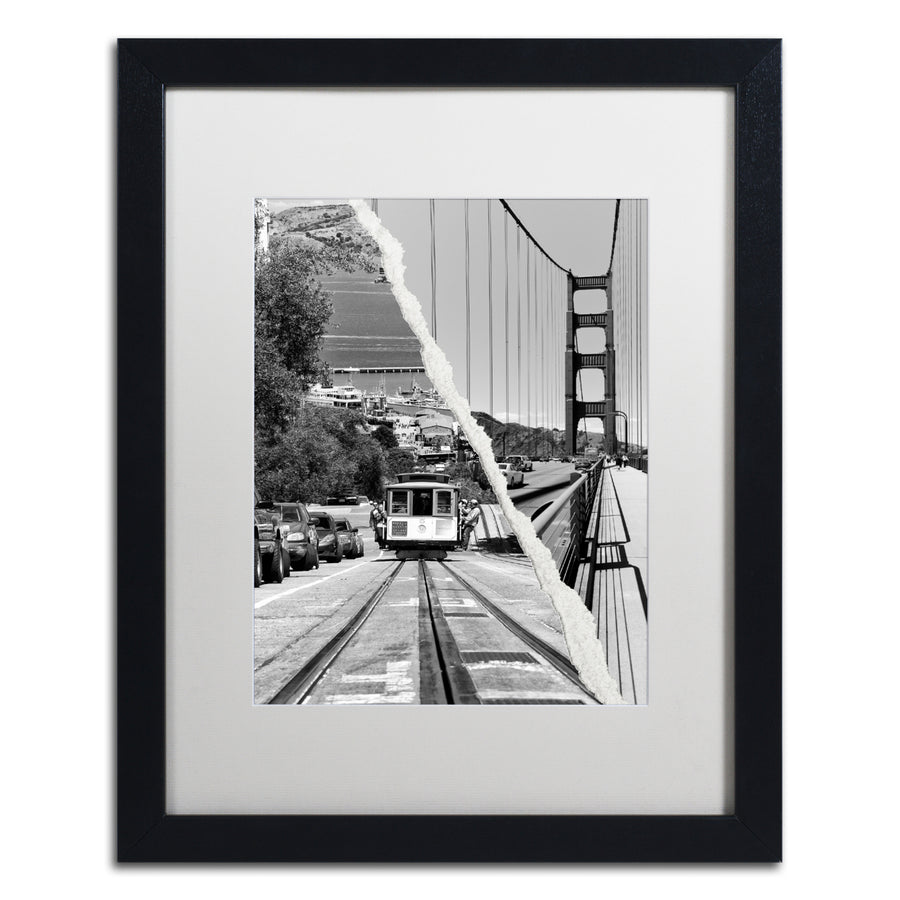 Philippe Hugonnard San Francisco Cable Car Black Wooden Framed Art 18 x 22 Inches Image 1