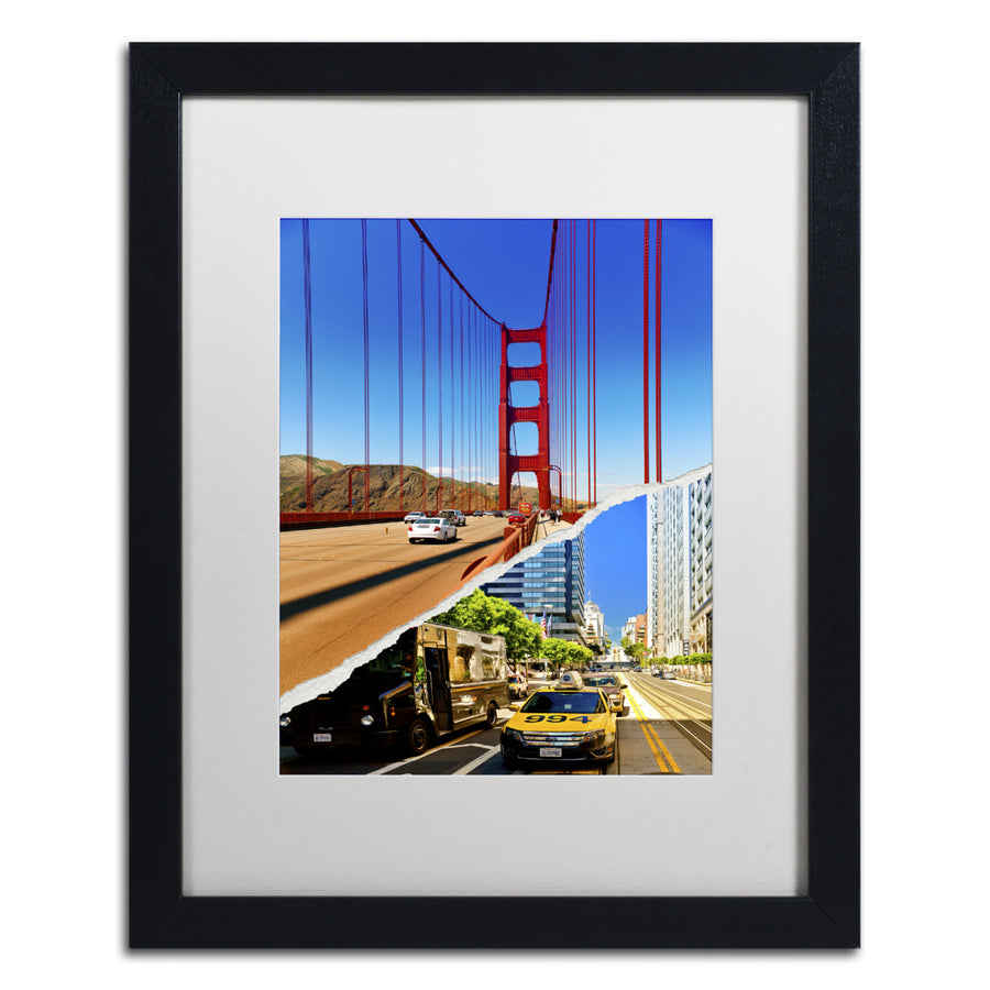 Philippe Hugonnard San Francisco Travel Black Wooden Framed Art 18 x 22 Inches Image 1