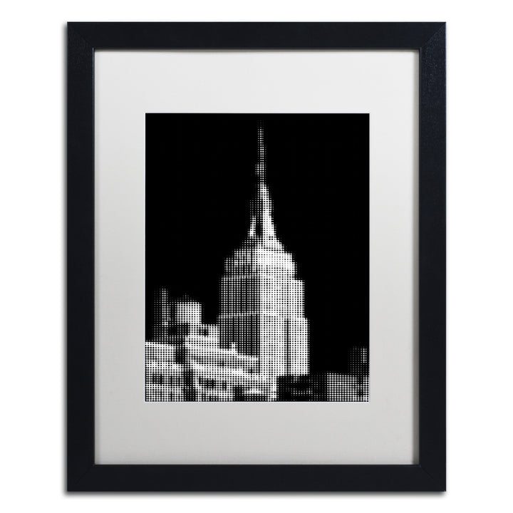 Philippe Hugonnard Pixels Print Empire State Black Wooden Framed Art 18 x 22 Inches Image 1