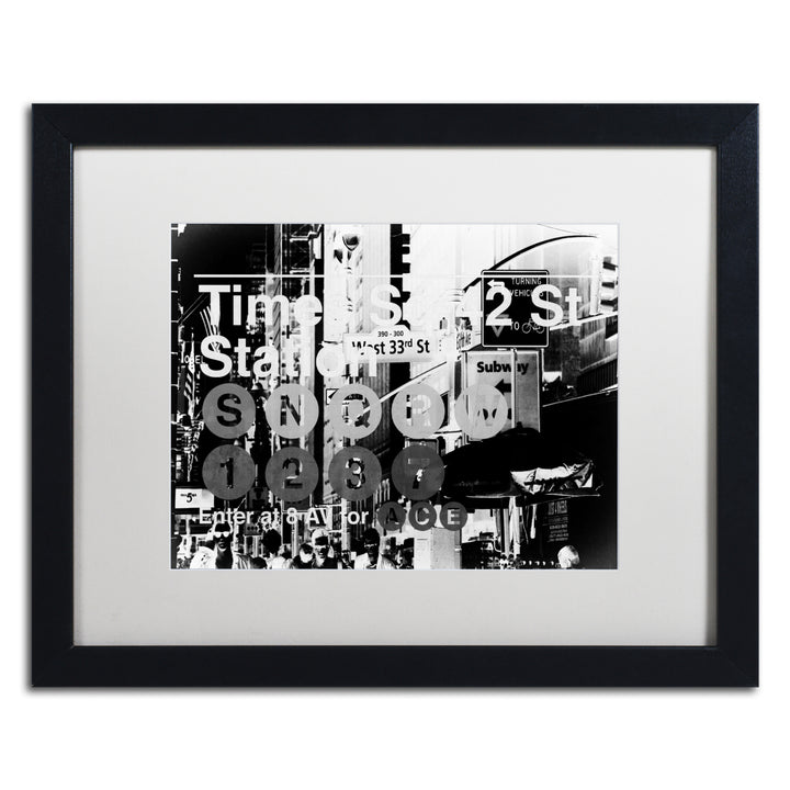 Philippe Hugonnard Subway City Art NYC II Black Wooden Framed Art 18 x 22 Inches Image 1
