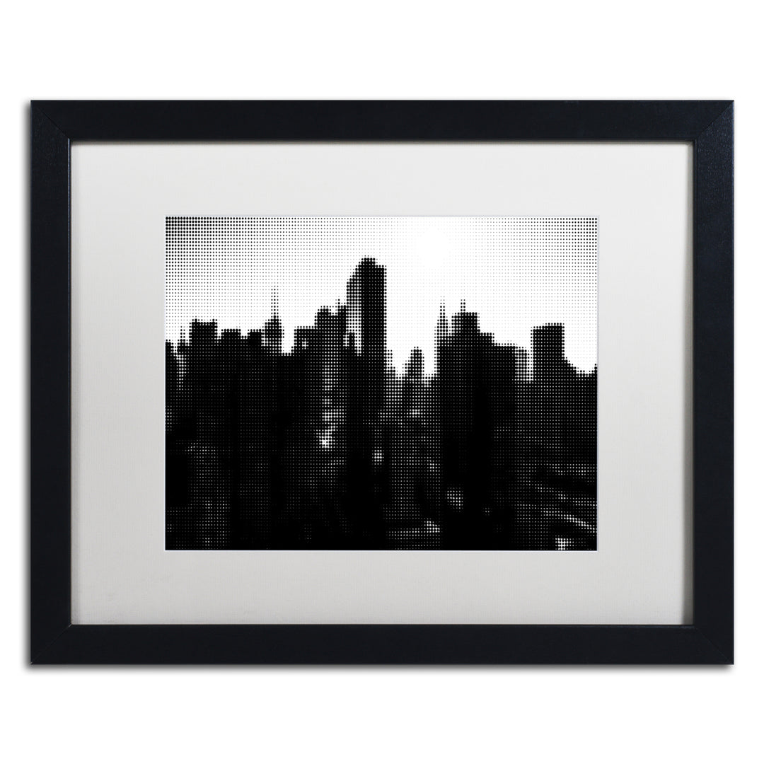 Philippe Hugonnard Pixels Print Manhattan Black Wooden Framed Art 18 x 22 Inches Image 1
