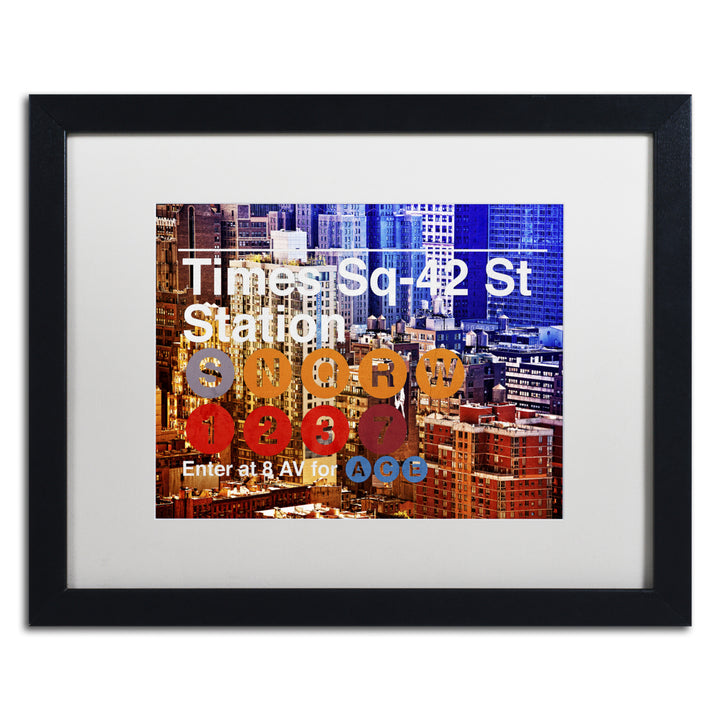 Philippe Hugonnard Subway City Art NYC IV Black Wooden Framed Art 18 x 22 Inches Image 1