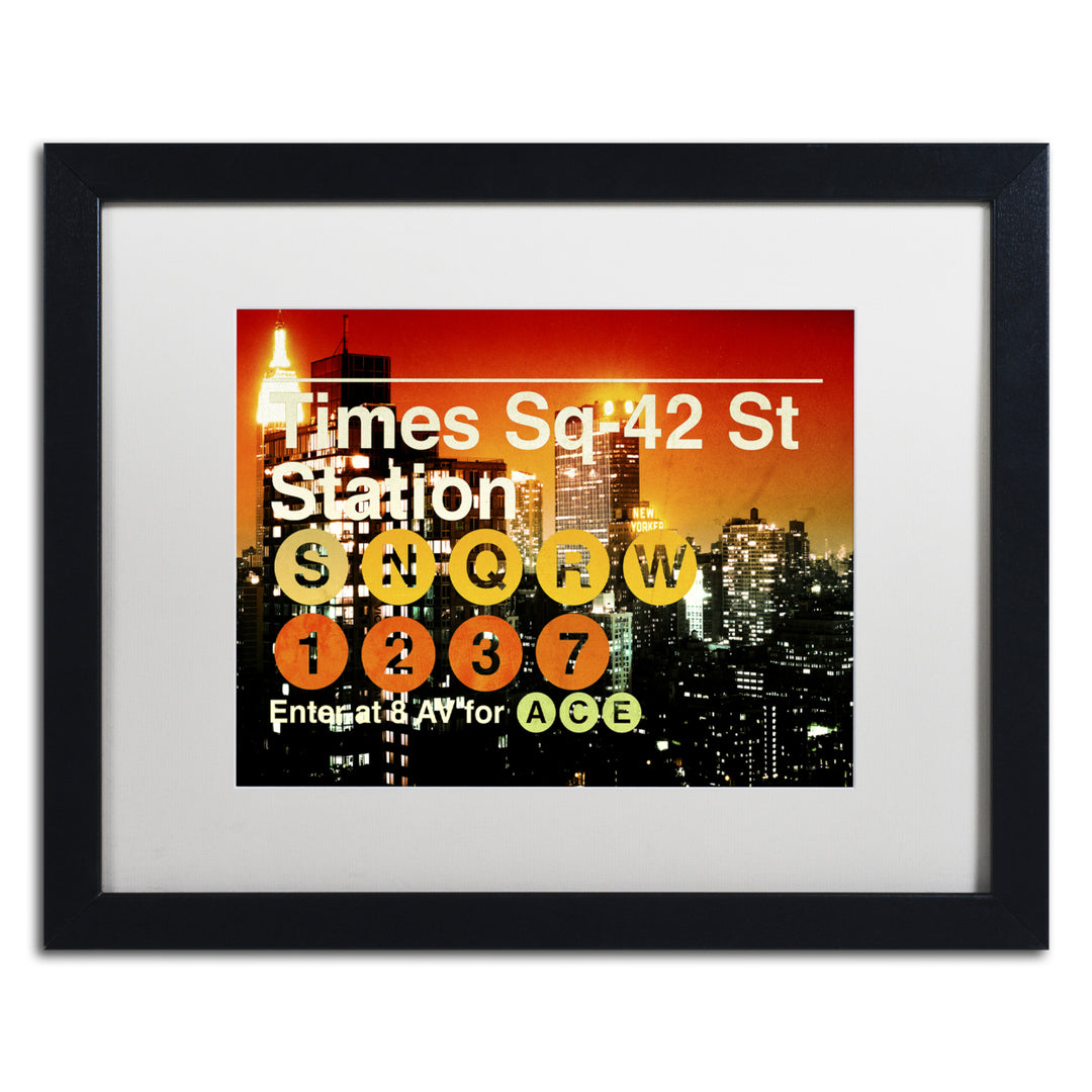 Philippe Hugonnard Subway City Art NYC III Black Wooden Framed Art 18 x 22 Inches Image 1