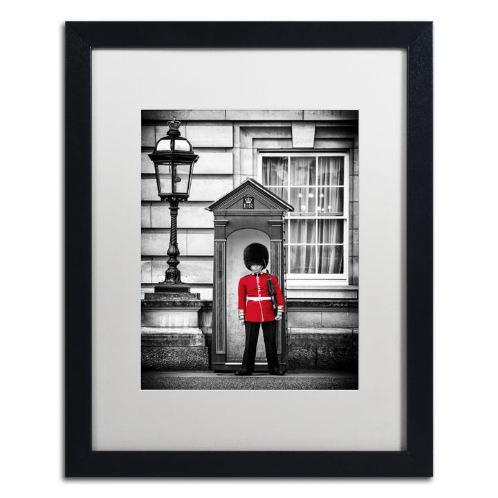 Philippe Hugonnard Queens Guard London Black Wooden Framed Art 18 x 22 Inches Image 1