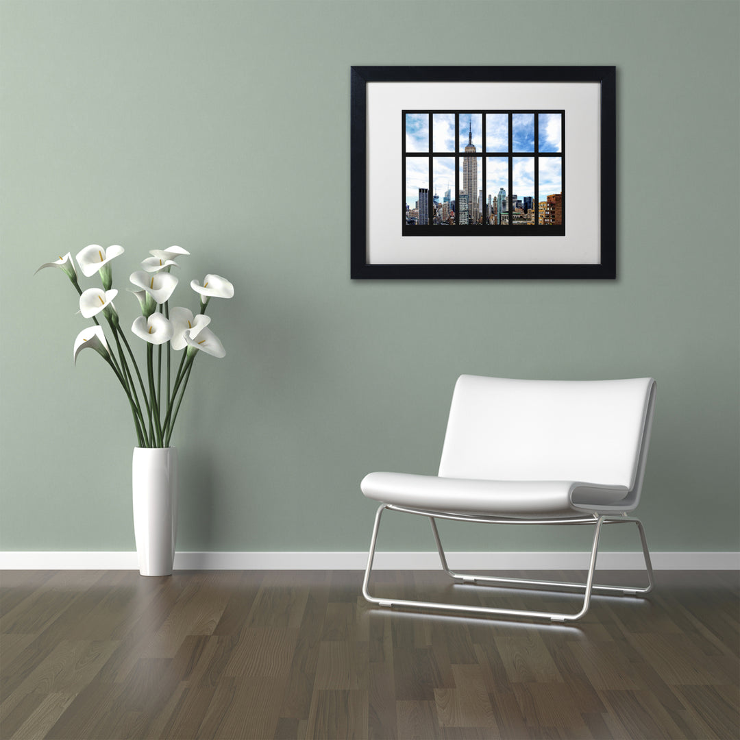 Philippe Hugonnard Empire State Building View Black Wooden Framed Art 18 x 22 Inches Image 2