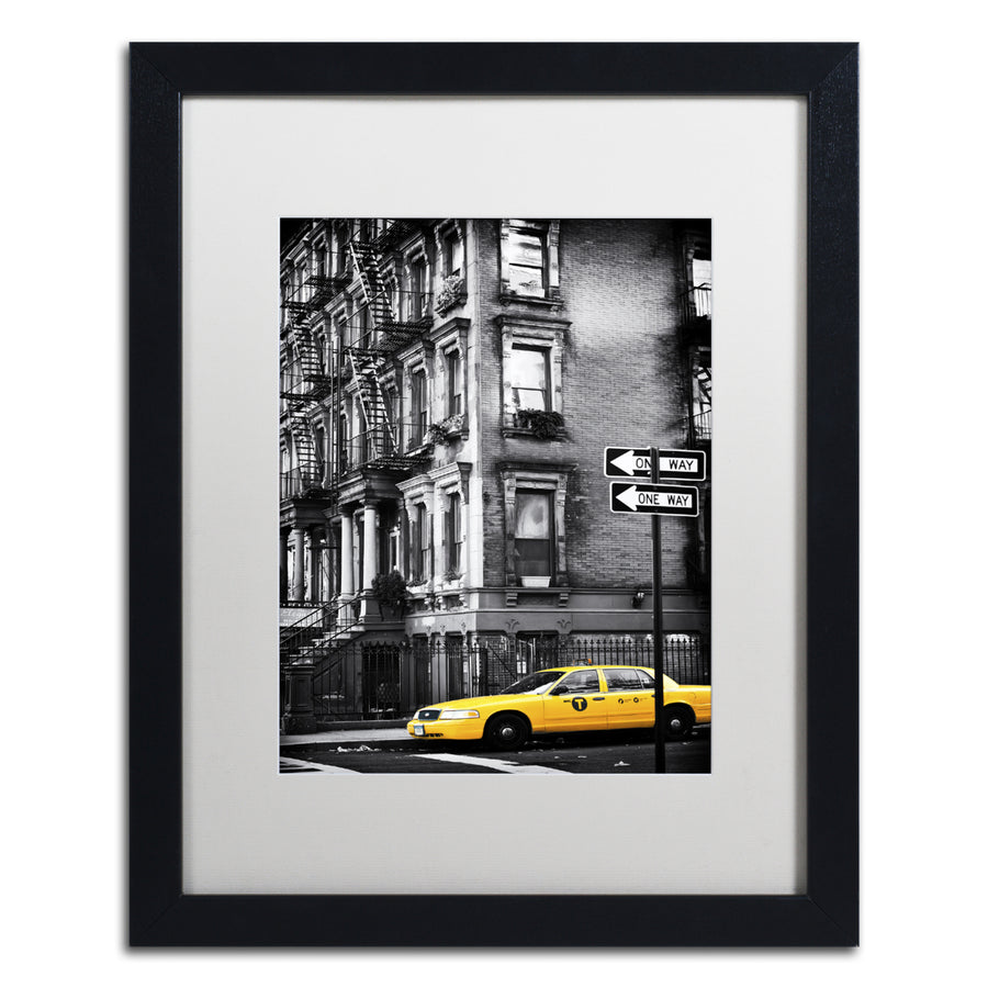 Philippe Hugonnard NYC Yellow Cab Black Wooden Framed Art 18 x 22 Inches Image 1