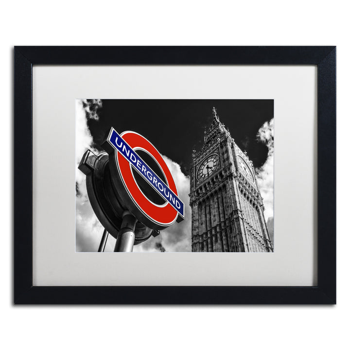 Philippe Hugonnard Underground London Black Wooden Framed Art 18 x 22 Inches Image 1