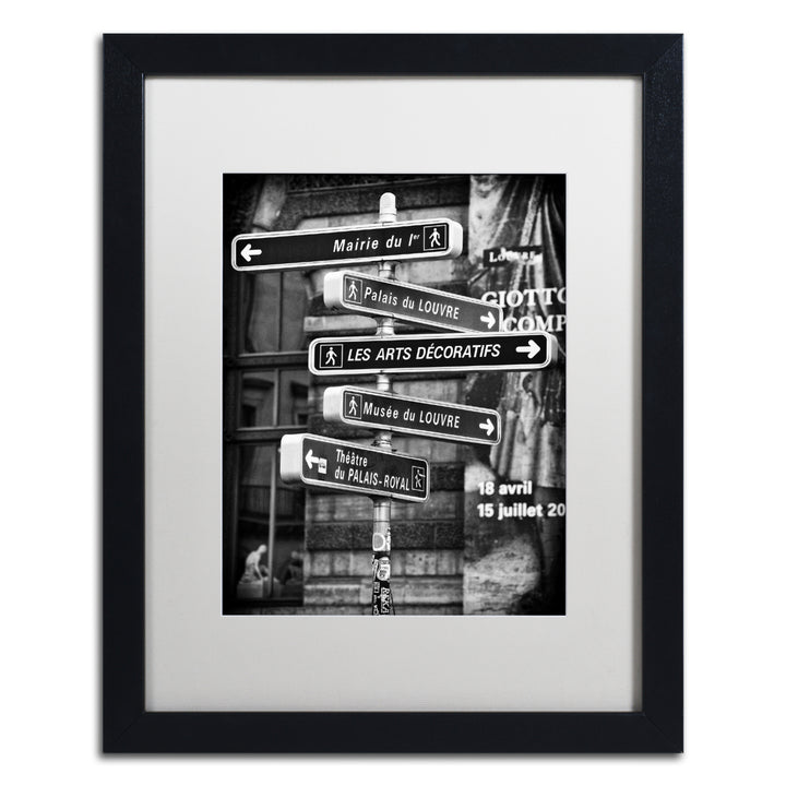 Philippe Hugonnard Traffic Signs Paris Black Wooden Framed Art 18 x 22 Inches Image 1