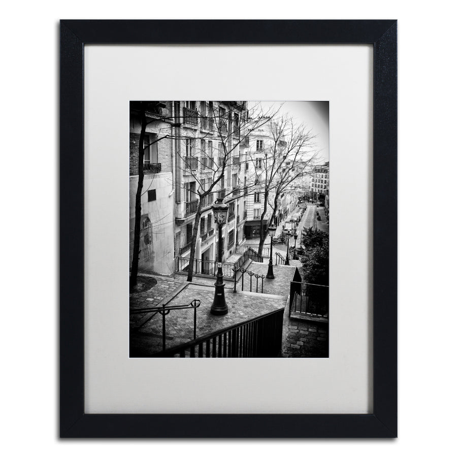 Philippe Hugonnard Parisian Lamppost Black Wooden Framed Art 18 x 22 Inches Image 1