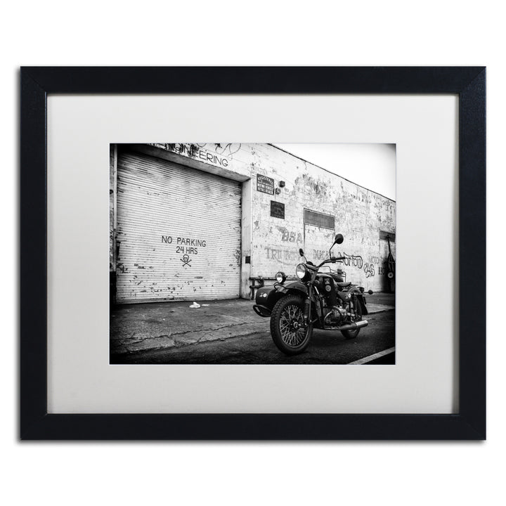 Philippe Hugonnard Biker Life Black Wooden Framed Art 18 x 22 Inches Image 1