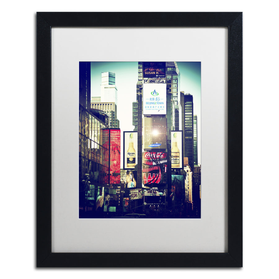 Philippe Hugonnard Times Square Black Wooden Framed Art 18 x 22 Inches Image 1